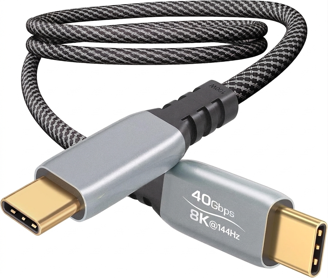 Heavy Duty USB4 Cables 240W EPR Fast Charging Zinc Alloy Cable 8K Video Display