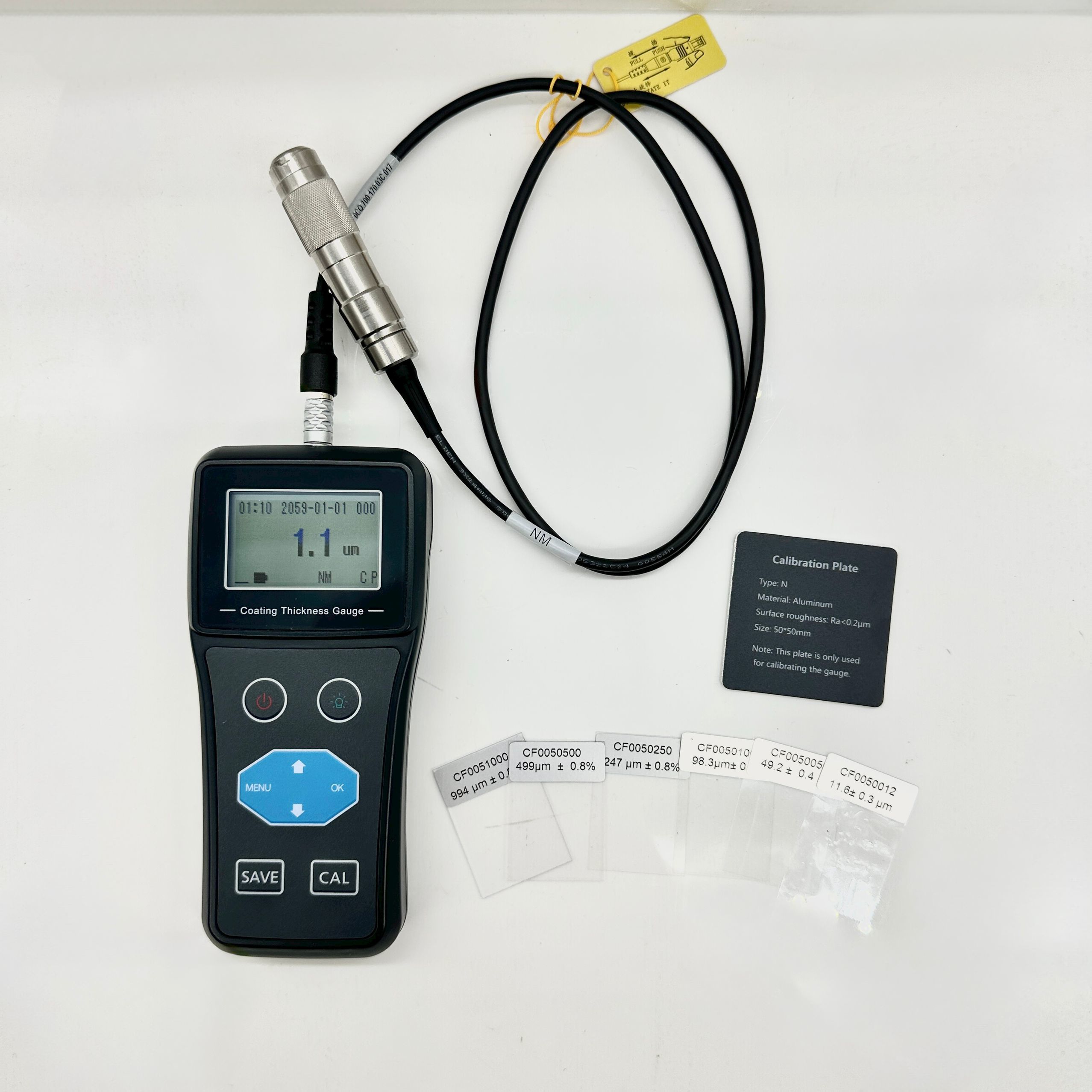 TG-6105 Multifunction Coating Thickness Gauge Magnetic & Eddy Current Tin Zinc Plating Layer Thickness Tester IP67 Ultra-thin Coating Measurement Meter