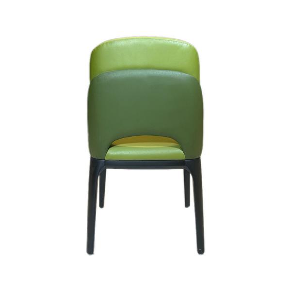 Banquet Party Mustard PU Leather Dining Chair Ash Wood For Home Dining Room