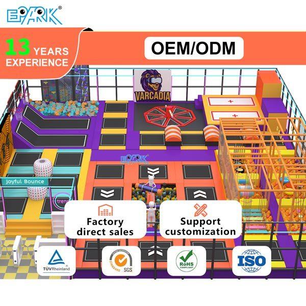 Jumping Elastic Bed Park Kids Playground Adults Indoor Trampoline Park  Soft Playground