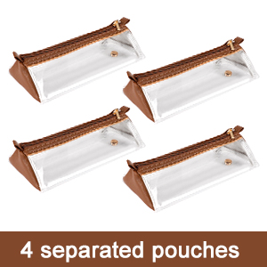 DuPont Travel Folding Storage Cosmetic Bag, pu lether Travel Makeup Organizer Bag, Foldable Toiletry Bag With Detachable Pouches, Large Capacity 4-In-1 Roll-Up Cosmetic Storage With Handle For Women