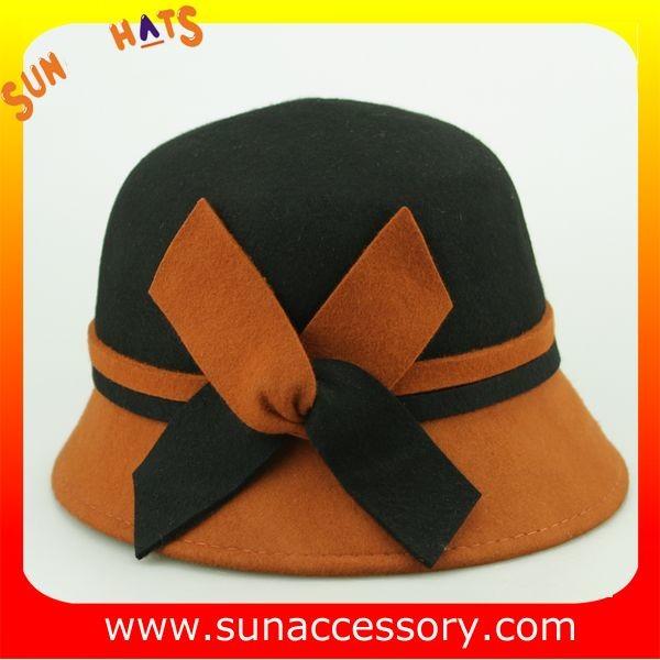 2044 ladies fashion hats wholesale ,100% Australia wool felt cloche hats