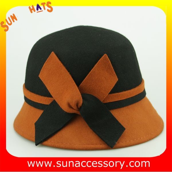 2044 ladies fashion hats wholesale ,100% Australia wool felt cloche hats