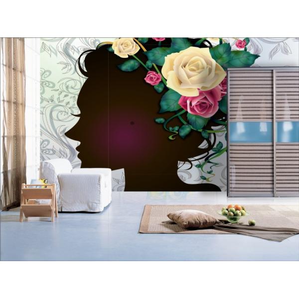 RW-010 Water Based Ink Figure Series Customized Interior Decoration Wall paper,  Sticker