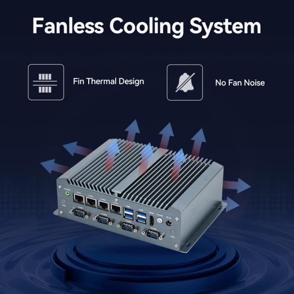 扇風機のない産業用PC インテルコアi5 8250U 4 イーサネット GPIO ミニコンピュータ COM
