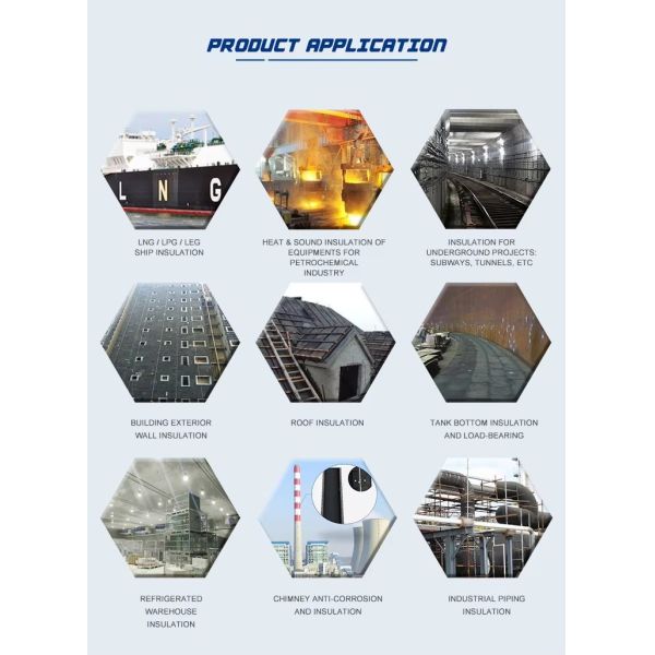 Fireproof Cellular Foam Glass Insulation Rigid Environmentally Friendly Wall Insulation