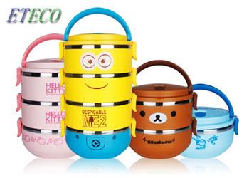 Safety Stainless Steel Bento Box Multi Layer Food Container Oxidation Resisting Steel