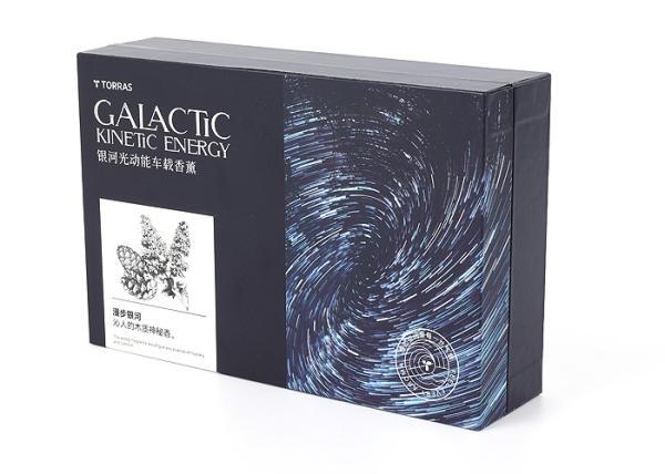 Silver Stamping Aromatherapy Gift Box , 2mm Thickness Black Gift Box With Ribbon