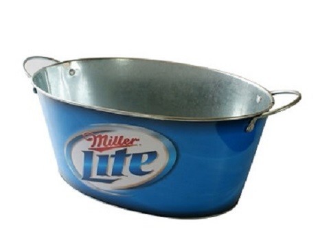 DADI 5L Round Metal Tin Ice Bucket With Custom Logo for 6 Bottles Beer