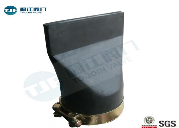 Rubber Duckbill Check Valve Corrosion Resistant With Stainless Steel Clamps Ends