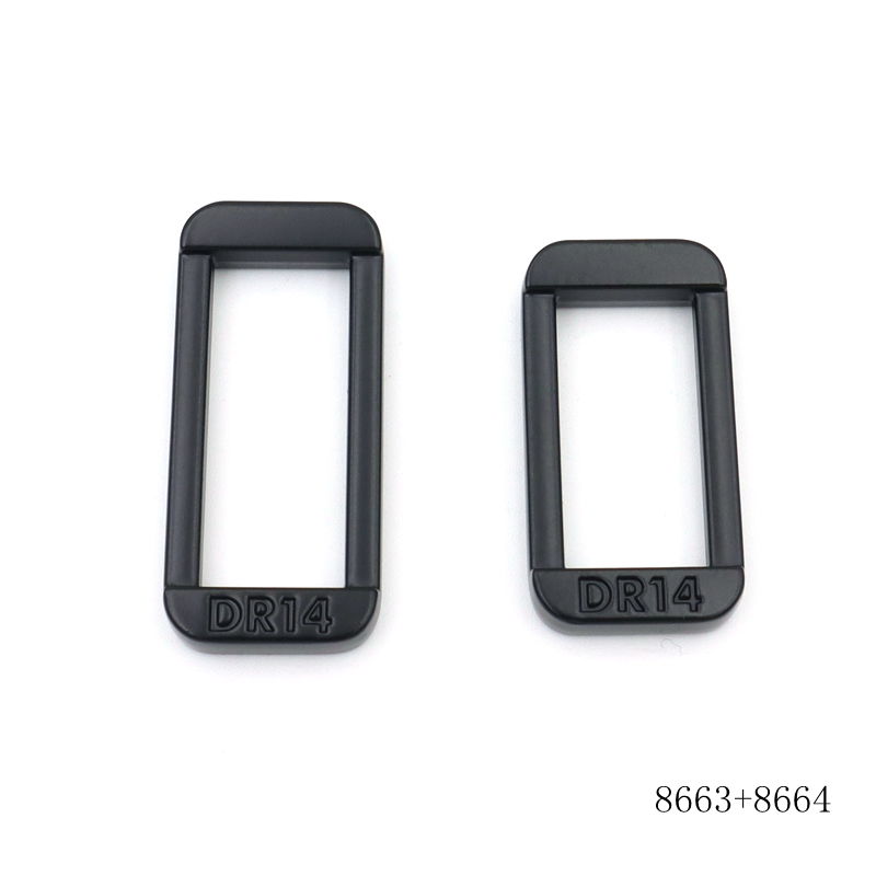 Zinc Alloy Rectangle Square Loop Buckle 31mm Inner Height Black Metal Strap Keeper Bag Hardware for Handbag Backpack Webbing