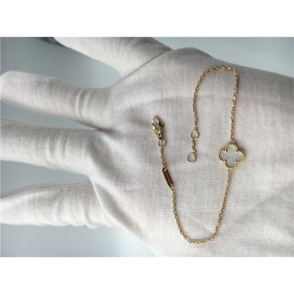 Van Cleef Arpels Sweet Alhambra bracelet 18k yellow gold with white mother-of-pearl