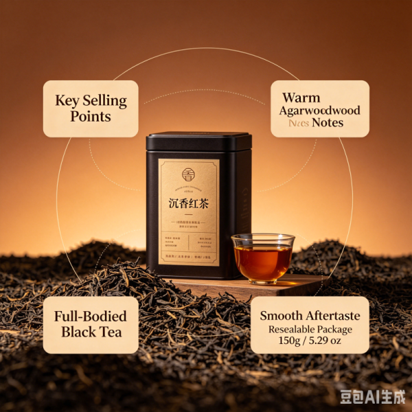 150g Premium Agarwood Black Tea Organic Oud Infused Fermented Soothing Sleep Support Blend