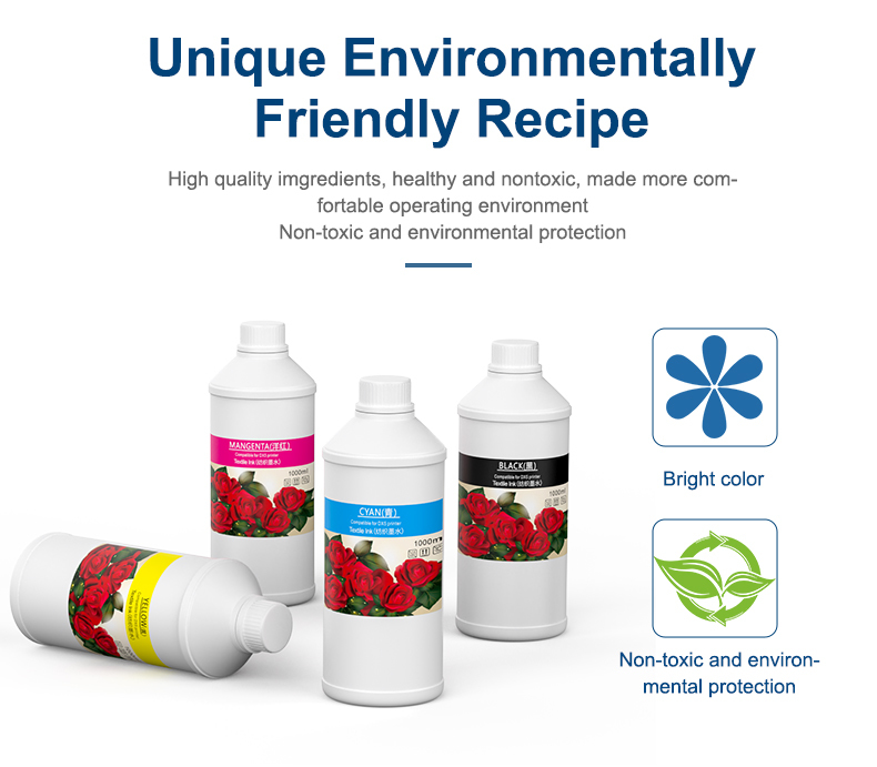 FCOLOR 15 Years Factory Experience DTG Ink Textile Pigment Ink for Direct to Garment Epson F2100 Dtg Printer