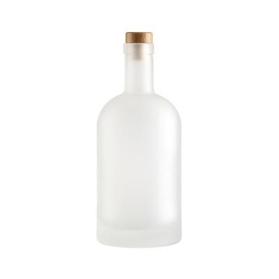 Empty Rum Whisky Vodka Spirit Glass Liquor Bottle with Cork 700ml 750ml Capacity