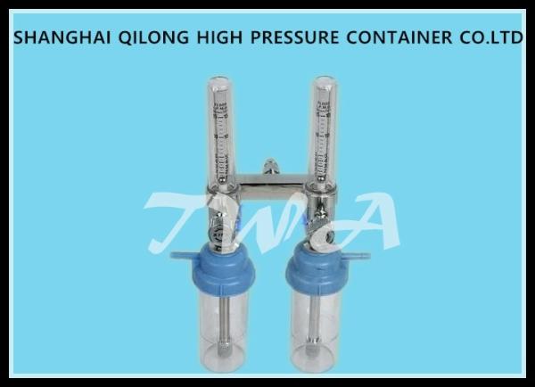 Double Flowmeter Medical Oxygen Regulator With Polycarbonate Plastic