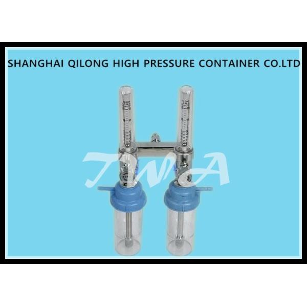 Double Flowmeter Medical Oxygen Regulator With Polycarbonate Plastic