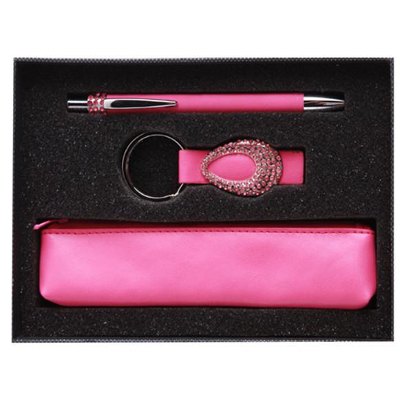Office Promotional Business Gifts Advertising Luxury Pen Keychain Set