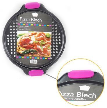 Fashionable Design Black Carbon Steel Pizza Crisper Baking Pan baking tray for for bakeware