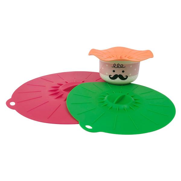 Customizable Colorful BPA Free Food Safe Customize Skillet Pan Keep Fresh Silicone Tops Suction Vacuum Vegetable Cover for bowl