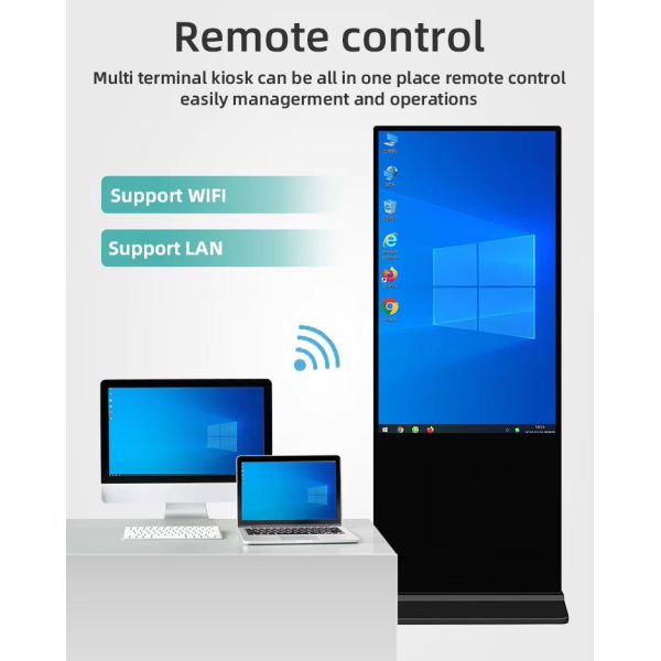 Android System Digital Signage with Infrared Touch Screen Multi-OS Support and Full HD Resolution for Interactive Advertising