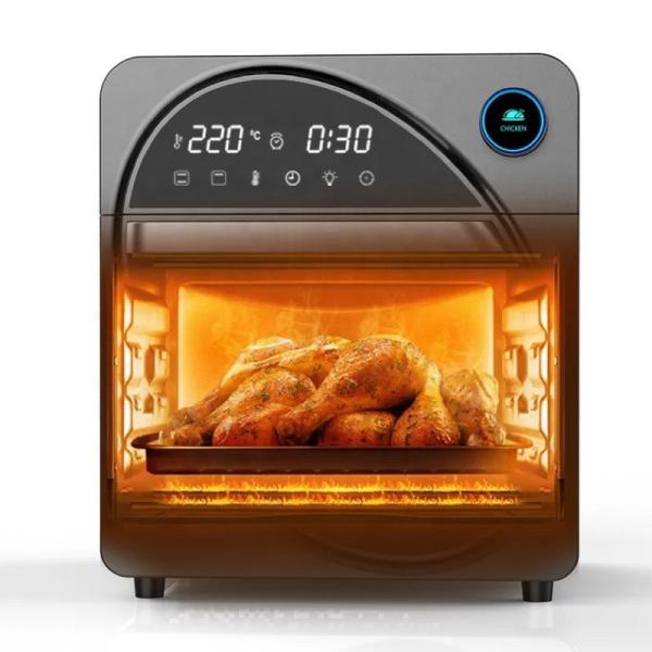 7L 12L 24L de acero inoxidable freidora de aire digital con función de vapor tostadora de aire horno sin aceite