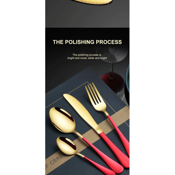 24 Pieces Stainless Steel Cutlery Knife Fork Spoon Flatware Cubiertos with Gift Box