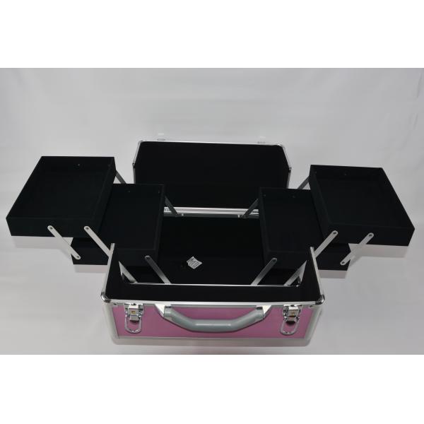 Коробка поезда макияжа Multi ABS диаманта цвета алюминиевая, случай тщеты Protable косметический