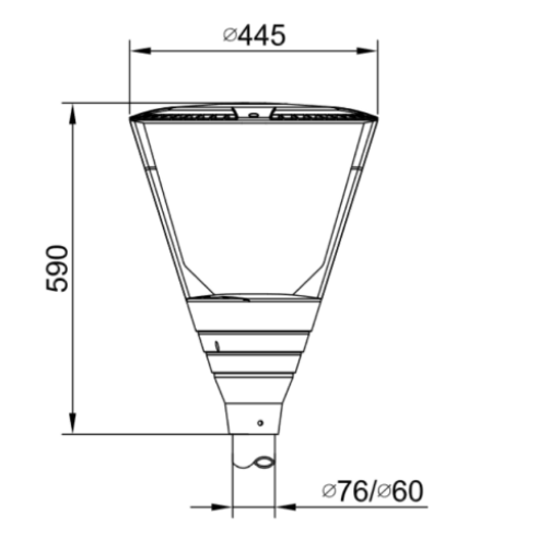Тёмная бронза 9600 мм наружные светильники 30-80 Вт городское светодиодное освещение Алюминиевый материал ETL одобрен
