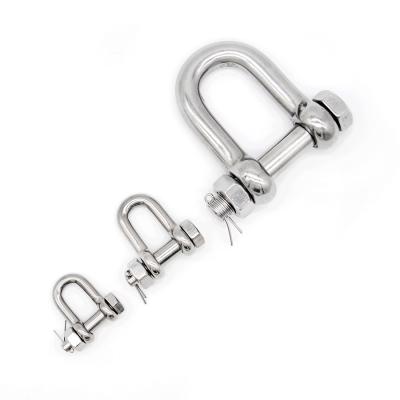 304 316 Stainless Steel Anchor D Shackle Corrosion Resistance