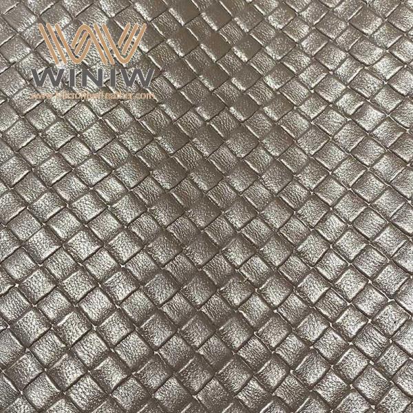 Faux Shoes Synthetic Leather Woven Pattern Microfiber Breathable Leather Fabric