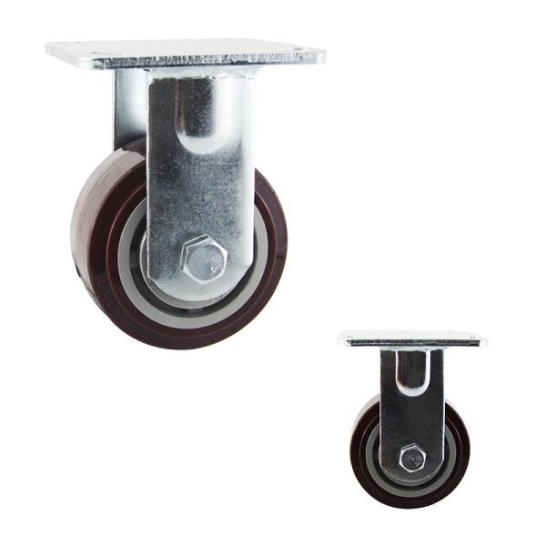 PU 4 Inch Replacement 440LBS PP Core Heavy Duty Rigid Casters