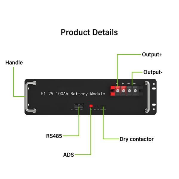 51.2V 100Ah Rack-mounted Lithium Solar Power Battery for Solar Energy Storage