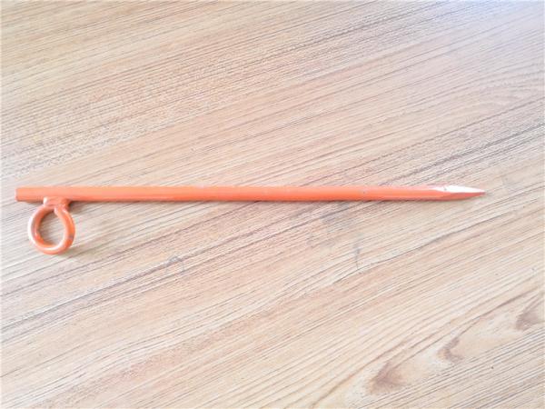 Durable Building Fasteners Powder Coating Welded Ring 16mm Diameter Tent Nail / Pegs