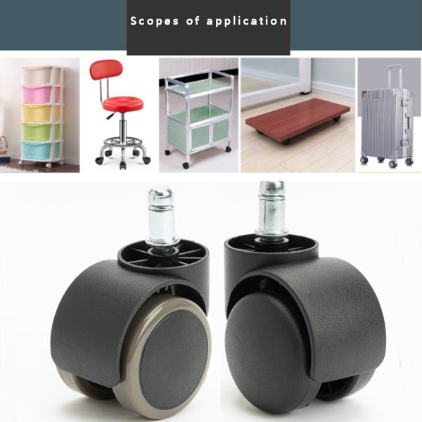 7mm Nylon Office Chair Castor Wheels Grip Ring Stem For Superior Performance