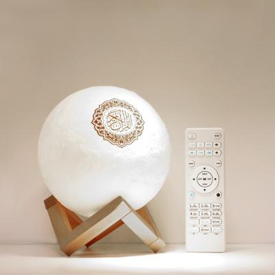 lampe rechargeable à télécommande de lune de Quran de 3D Coran