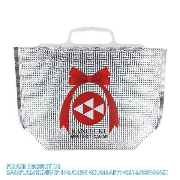 Wholesale Disposable Food Delivery Aluminum Foil Cooler Thermal Insulation Bag Pack Cooler Insulated Foil Bag