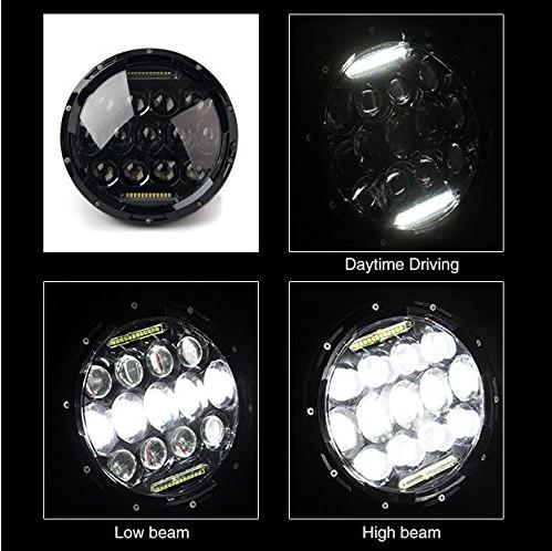7 Hi Lo Beam 75w Led Jeep Headlights With Aluminum Die Cast Housing