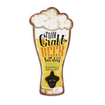 Abridor de garrafa decorativo home da cerveja de tapeçaria ISO de 40 x uns 20 x 0,9 Cm aprovados