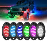12V Waterproof Chassis Light 2835 LED Single Color Pure White 24 LED Rock Light For Truck Jeep ATV UTV Offroad Underglow