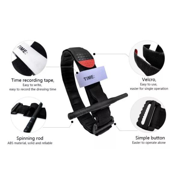 support jetable médical de 75CM, garrot tactique de chat de combat