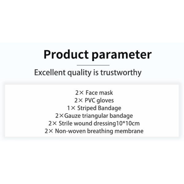 First Aid Training Kit with Emergency Medical Supplies Including Triangular Bandage and CPR Accessory Accessories