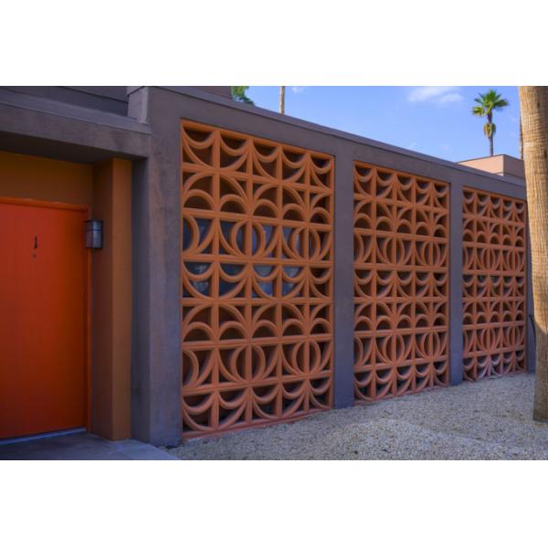 Красивый подгонянный пефорированный блок ветерка вентиляции кирпичной стены терракоты красный для гостиницы