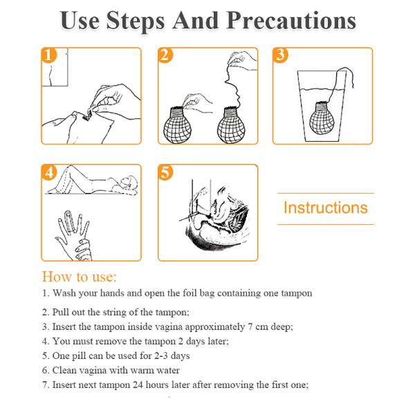Body Massager Vaginal Healthcare Tampons Chinese Herbal Medicine Cotton Swab for Toxin Discharge and Gynaecology Pad