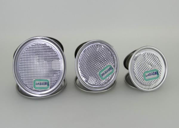 Environmental food packing Aluminium Foil tin can Lids 73 mm Diameter