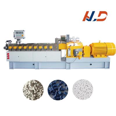 500 kg/h PE PP Filler MasterBatch Machine Máquina de extrusão de pellets de parafusos duplos