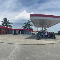 Estructura de acero ligero Estación de gasolina Construcción modular prefabricada de acero
