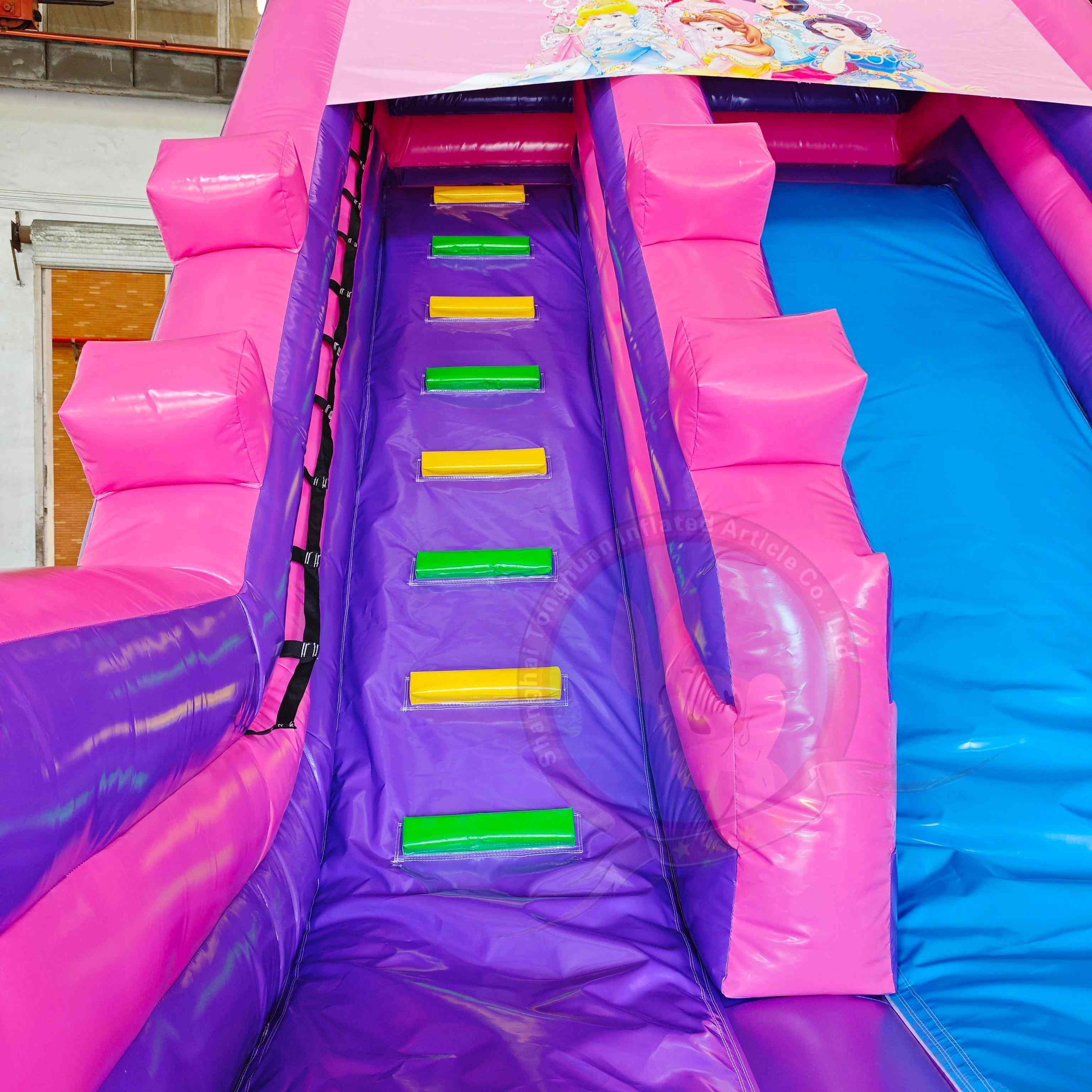Cartoon Princess Inflatable Slide Big Inflatables Custom Land Slide Playground Equipment for Outdoor Events and Amusement Park