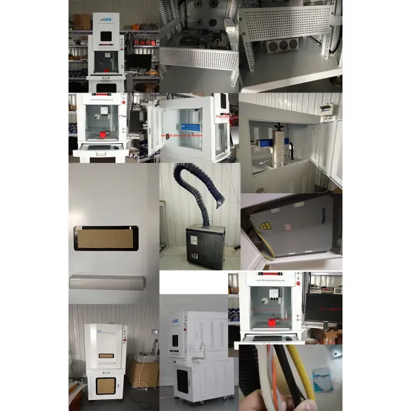 Full Enclosed 20W 30W 50W Fiber Laser Marking Machine Laser Engraving Machine