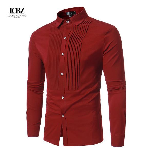 Oem Odm Casual Business Долгорукавный дизайнер Черная рубашка рубашка с устойчивой тканью